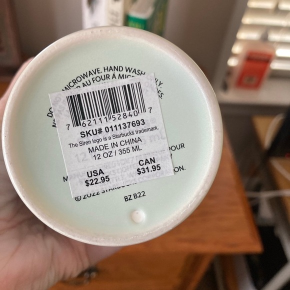 Starbucks Ceramic cup - White and Green Mermaid Design - Picture 2 of 4